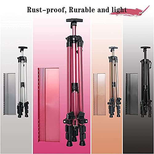 Coestai 60" Painting Easel Stand, 21"to 60"Adjustable Easel for Painting Canvases Aluminum Art Easel with Paintbrush Tray Display Stand (Rose)…