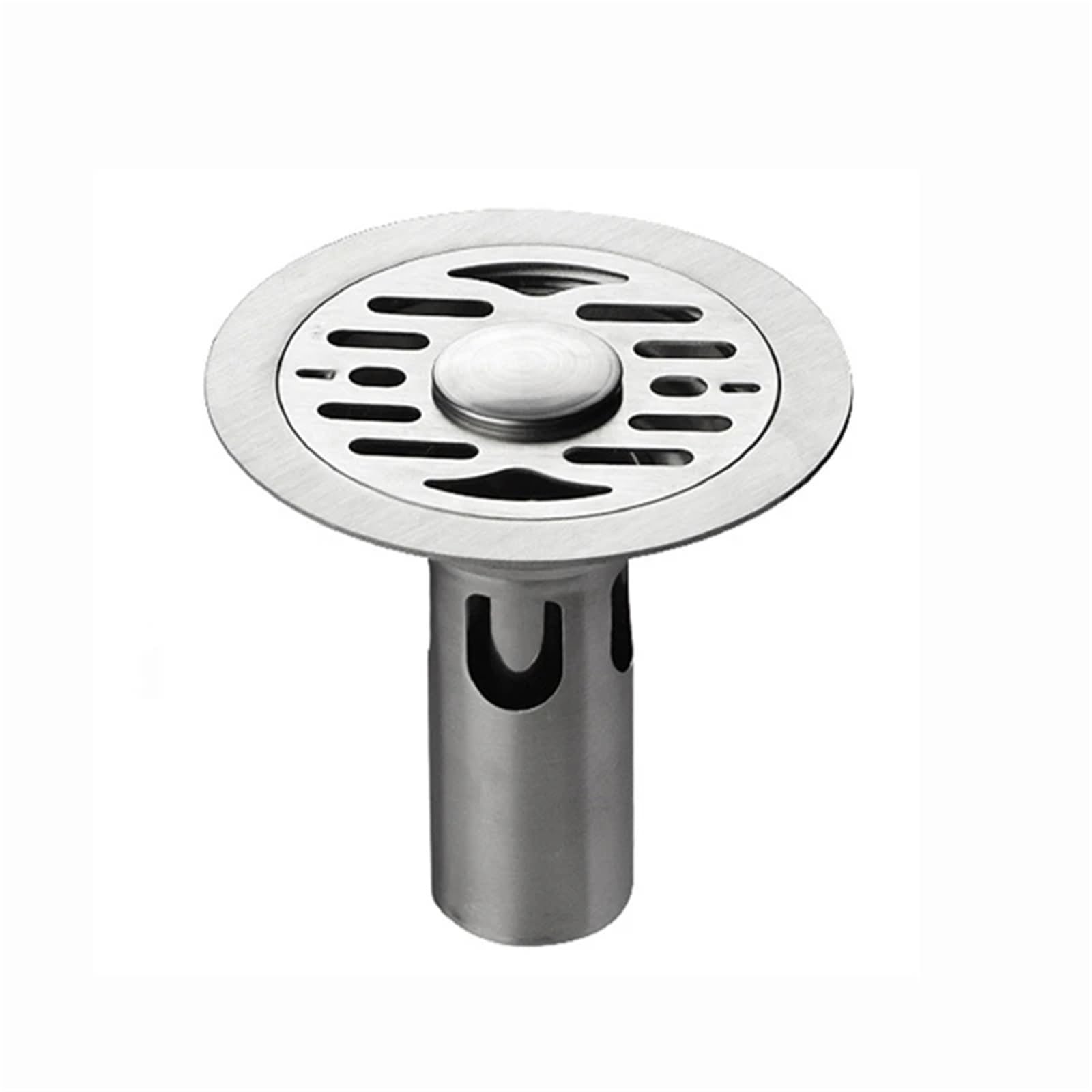 Gulley Grid Stainless Steel Floor Drain Round Bathroom Shower Waste Drainer 11.1cm Kitchen Double Anti-odor Grate Cover(2)