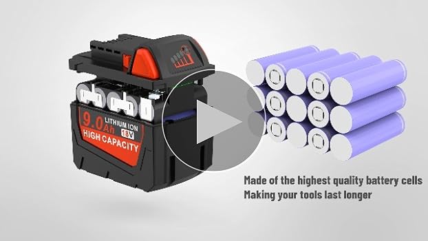ACRB　５０ Amazon.com: Cukect 18V 9.0Ah Replace Battery for All
