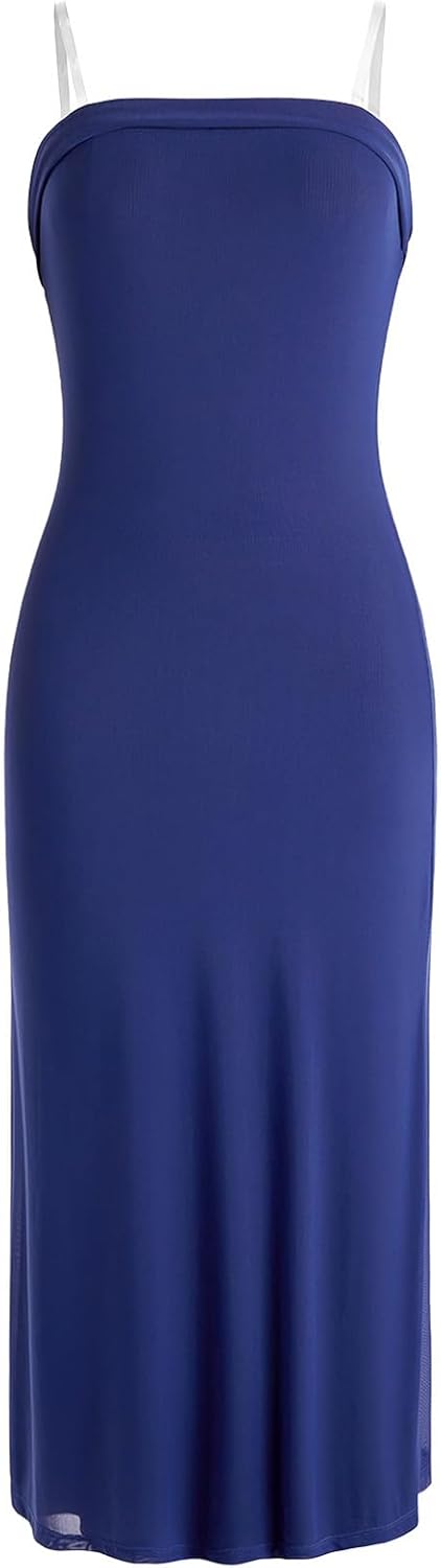 SOLY HUX Women's Strapless Midi Dress Tube Top Off Shoulder Sleeveless Fitted Cocktail Club Party Formal Long Dresses