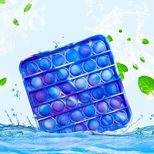 10Pcs Random Silicone Tie-Dye Push Pop Bubble Fidget Toy, Autism Special Needs Stress Reliever, Squeeze Sensory Tools To Relieve Emotional Stress For Kids Adults，Party Toys #TOP1
