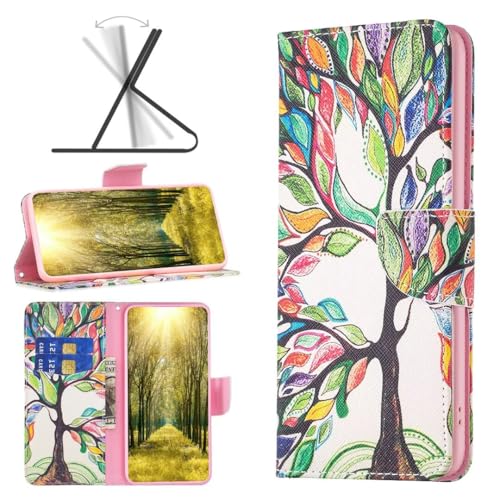 PONRFEKT Funda para Huawei P30 Pro con Correa Muñeca,Piel sintética,Funda Tipo Cartera,protección magnética a Prueba de Golpes,Carcasa Pintada con Función Atril,SMS