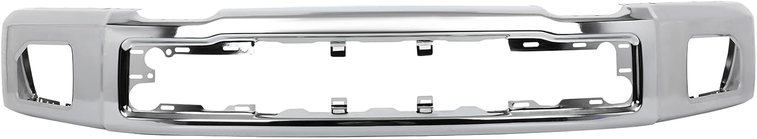 SCITOO Front Bumper Face Bar fit for 2015-2017 for Ford F-150 Chrome Steel Bumper Comes without Parking Sensor HolesWith Fog Light Holes