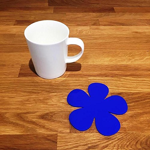 Daisy Shaped Coaster Set by Super Cool Creations, Blue - Set of 6