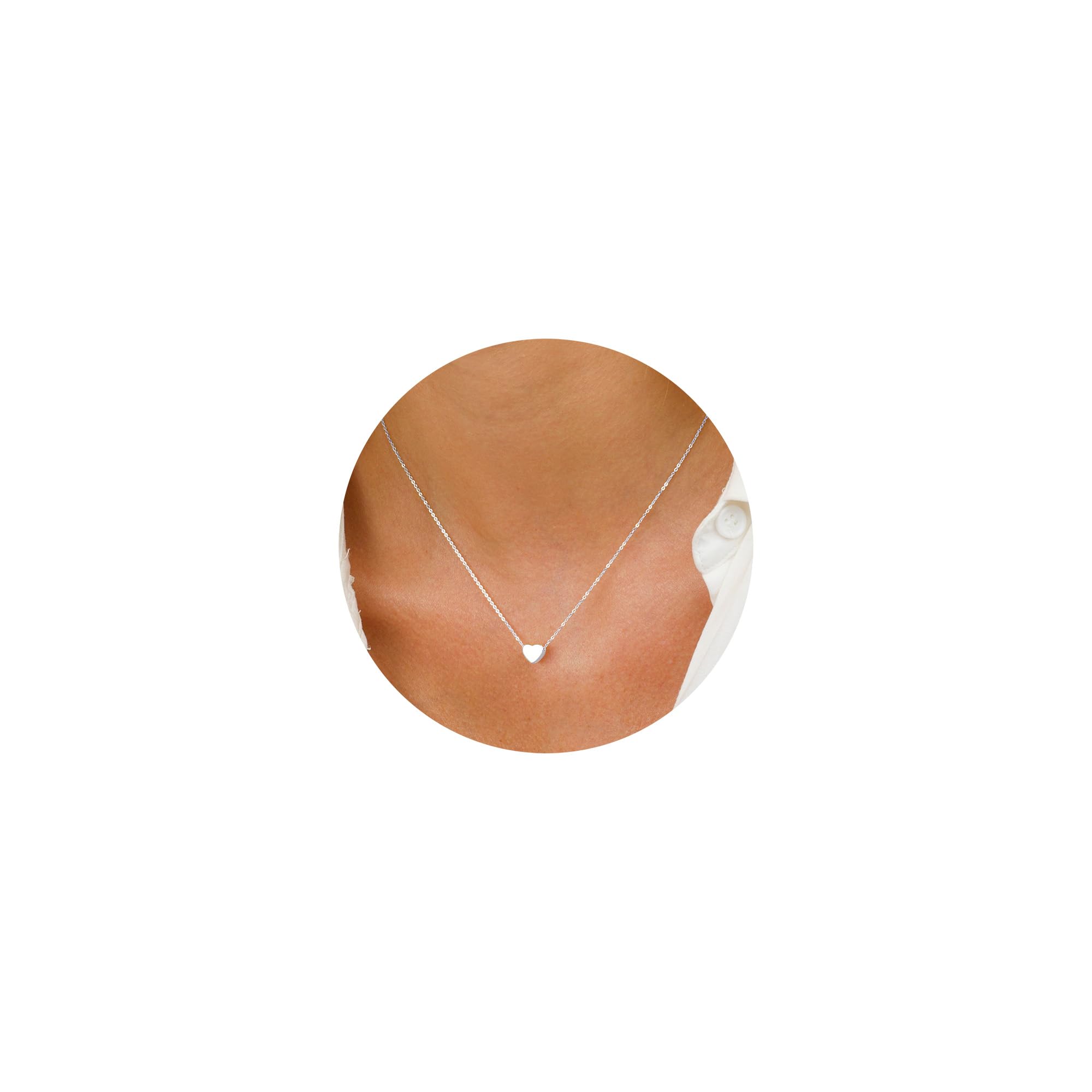 TINGN Geschenke zum Muttertag für Sie - Herz Kette Gold/Weißgold Vergoldet Herz Anhänger Kette Halskette Mädchen Geburtstag Geschenke für Frauen, Geschenk Muttertag für Frauen Mädchen Schmuck