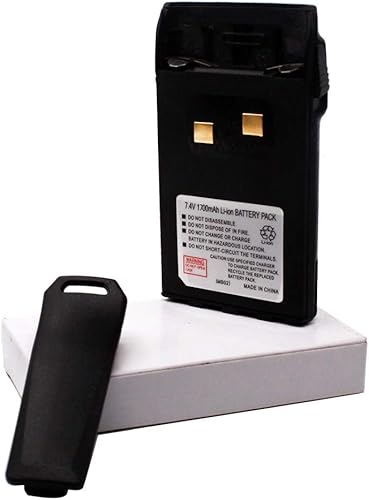 1A17KG-3 Batería de iones de litio 1700mAh para Wouxun KG-UV6D KG-UV6X KG-UV3D KG-UVD1P KG-UV2D Batería de radio con clip para cinturón