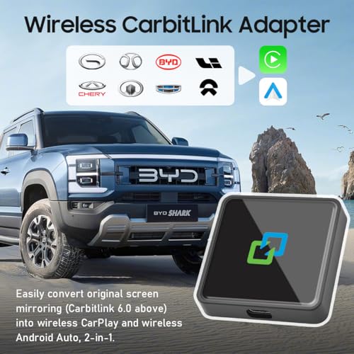 Image of Carbitlink To Wireless Carplay Android Auto Dongle Smartlink CarbitLink To Streaming Box Compatible Vehicle: Jetour, Chery, Hongqi, Changan, JAC, Geely, Baic, GAC, Dongfeng,BYD