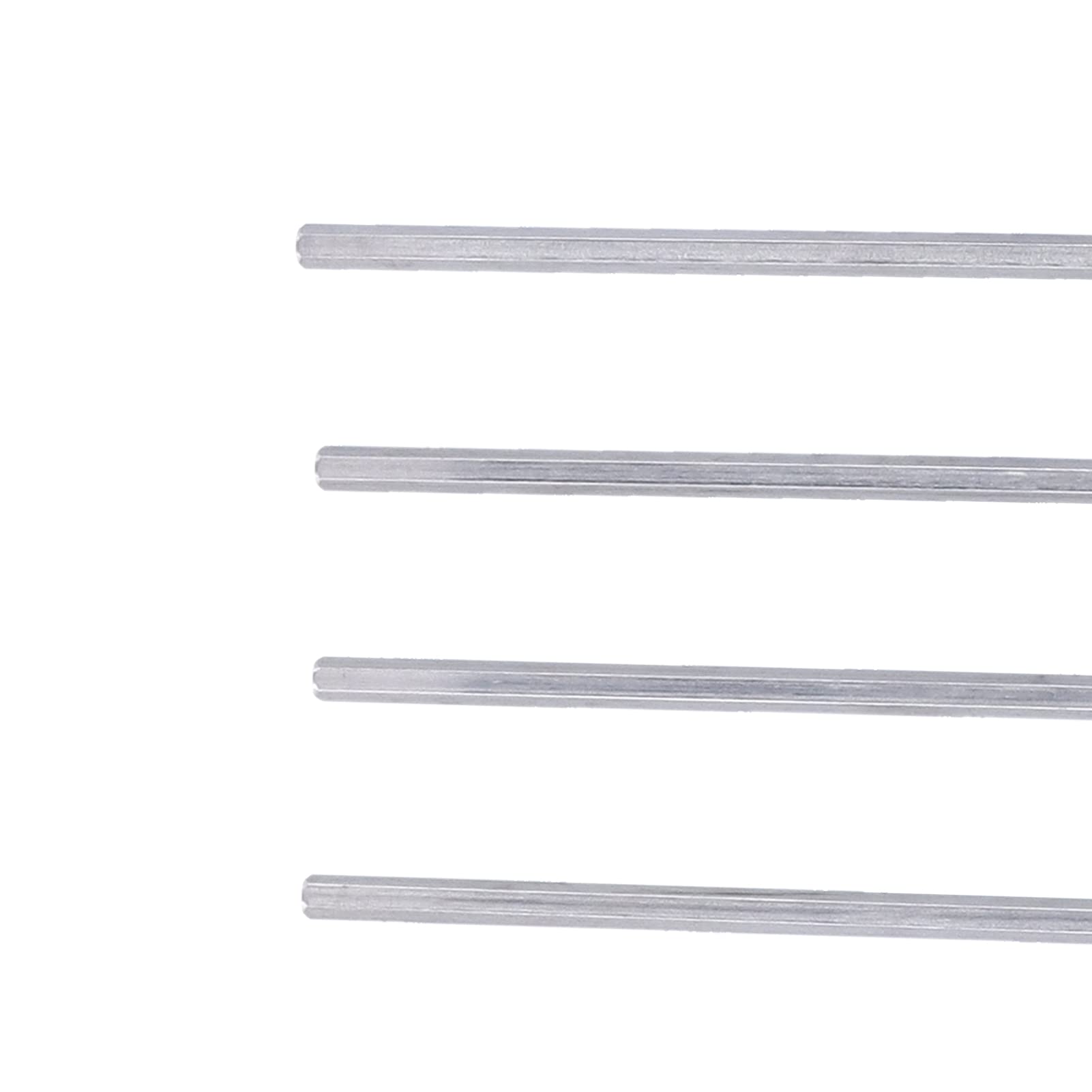 4Pcs 5mm Stainless Steel Hex Shaft, High Hardness Wearproof Antislip Drive Shaft Accessories for Intelligent Robots, Customizable Length, Outstanding for Lathe and Engineering Equ