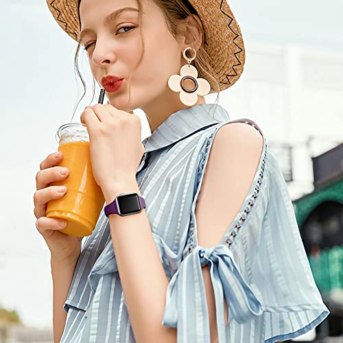Image of Lerobo 6 Pack Silicone Sport Watch Strap Compatible with Slim Apple Watch Bands for Women Series 11 10 9 8 7 6 5 4 SE Ultra, Soft iWatch Bands for Apple Watch Bands for Women 40mm 42mm 41mm 38mm