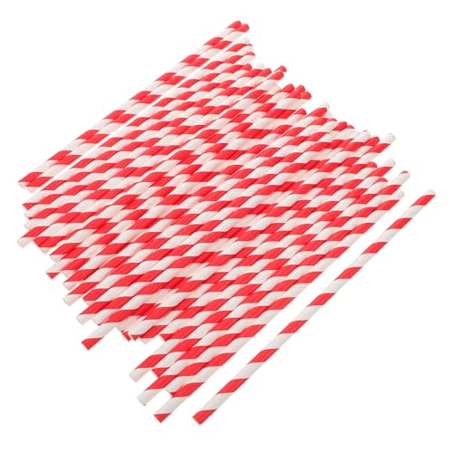 100 pitillos rojos de papel biodegradables para fiesta miniatura 1