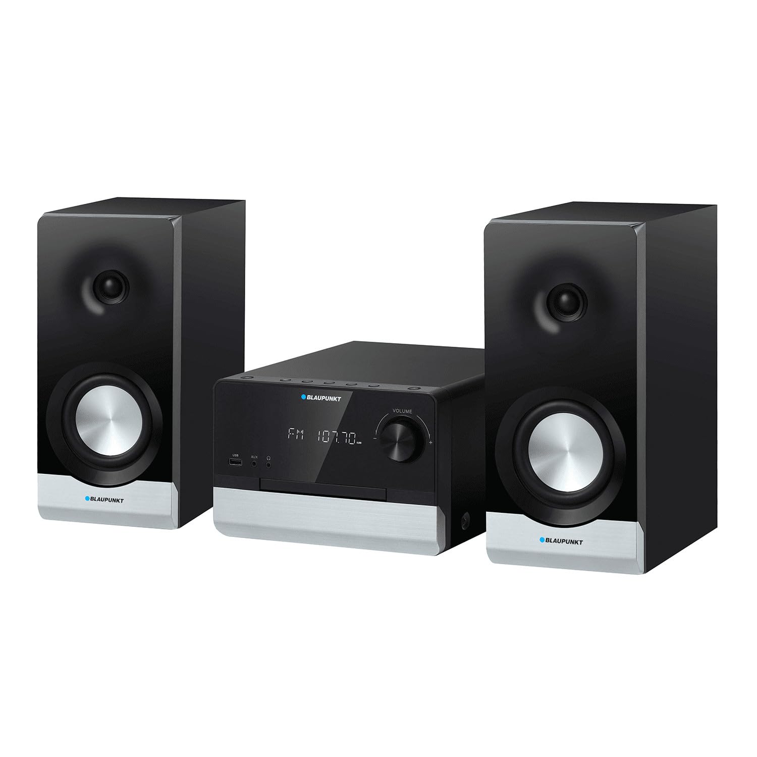 Blaupunkt MS40.2BT Micro-chaîne Stéréo 100W RMS – Bluetooth, HDMI ARC, Optique, USB, CD MP3, Radio FM RDS, Égaliseur, Affichage LED, Télécommande – Son Puissant pour TV et Musique