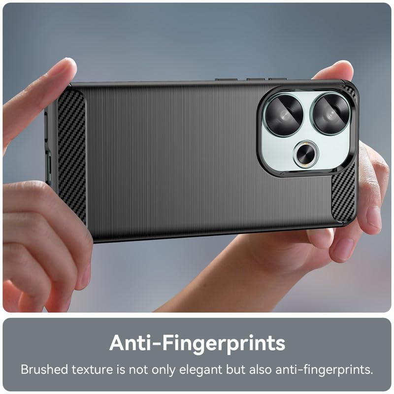 Image of Hybrid Carbon Fiber Back Case for Poco F6 5G (Black)