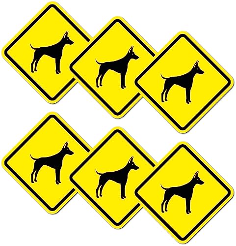 Pack of 8 Warning Stickers 6 x 5 cm D168 Another Long Test Text UV Protection Laminated Waterproof Warning