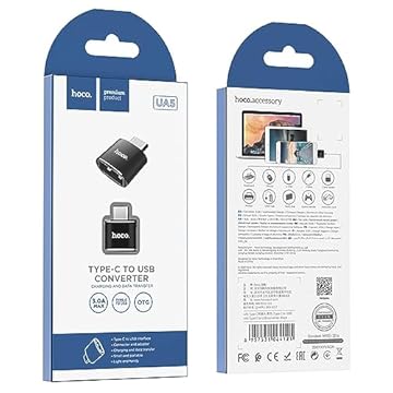 Adaptador OTG Type-C (USB-C) para USB 3.0 HOCO – Conecte Pendrive, Mouse, Teclado e Impressora no Celular Android, MacBook, Notebook, Tablet, Galaxy, Xiaomi, Motorola e Muito Mais