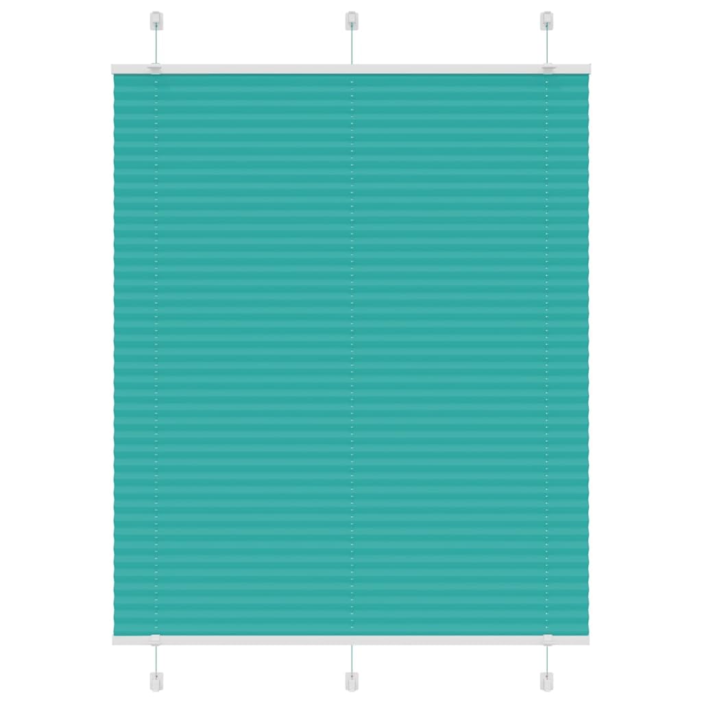 Tenda plissettata antracite, 40 x 100 cm, larghezza tessuto 39 cm, in poliestere, per finestre con protezione solare e sguardi indiscreti, 4 larghezze pieghe, poliestere 40 x 100 cm, antracite