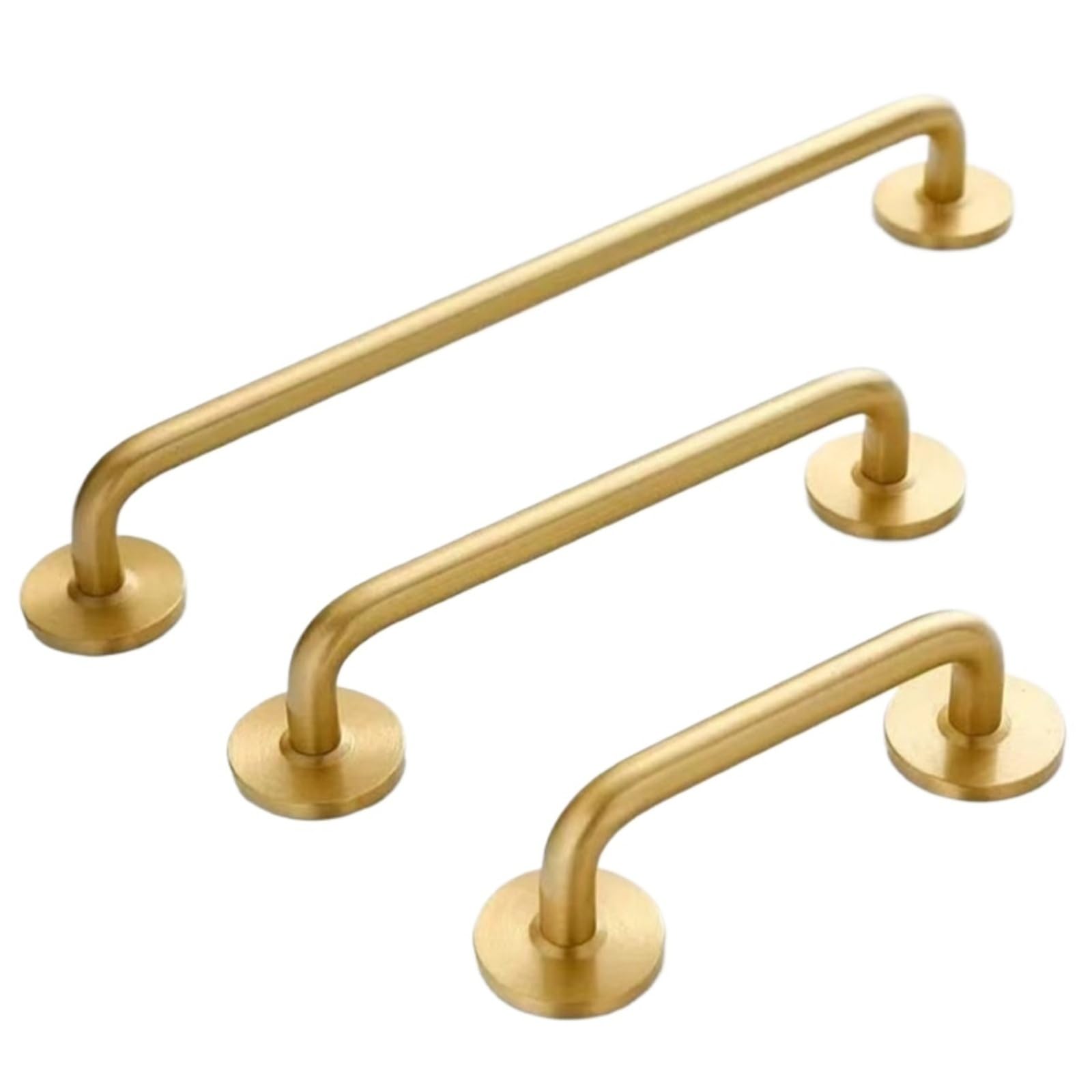 IRFHDCX Cupboard Handles Long Solid Brass Kitchen Cabinet Storage Handles Cupboard Wardrobe Closet Door Pull Gold Furniture Accessories(A Brass 96mm Hole)