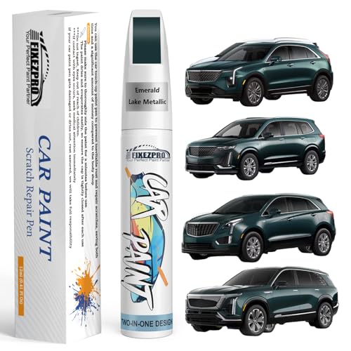 Image of Emerald Lake Metallic(G6I /WA616D) Touch Up Paint for Cadillac, Exact Color Match Car Paint Scratch Repair Remover Pen Kit Fix Vehicle Chips and Automotive Nicks Scuff