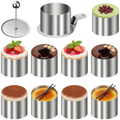Moldes de postre de acero inoxidable para emplatar espuma y repostería individual 2