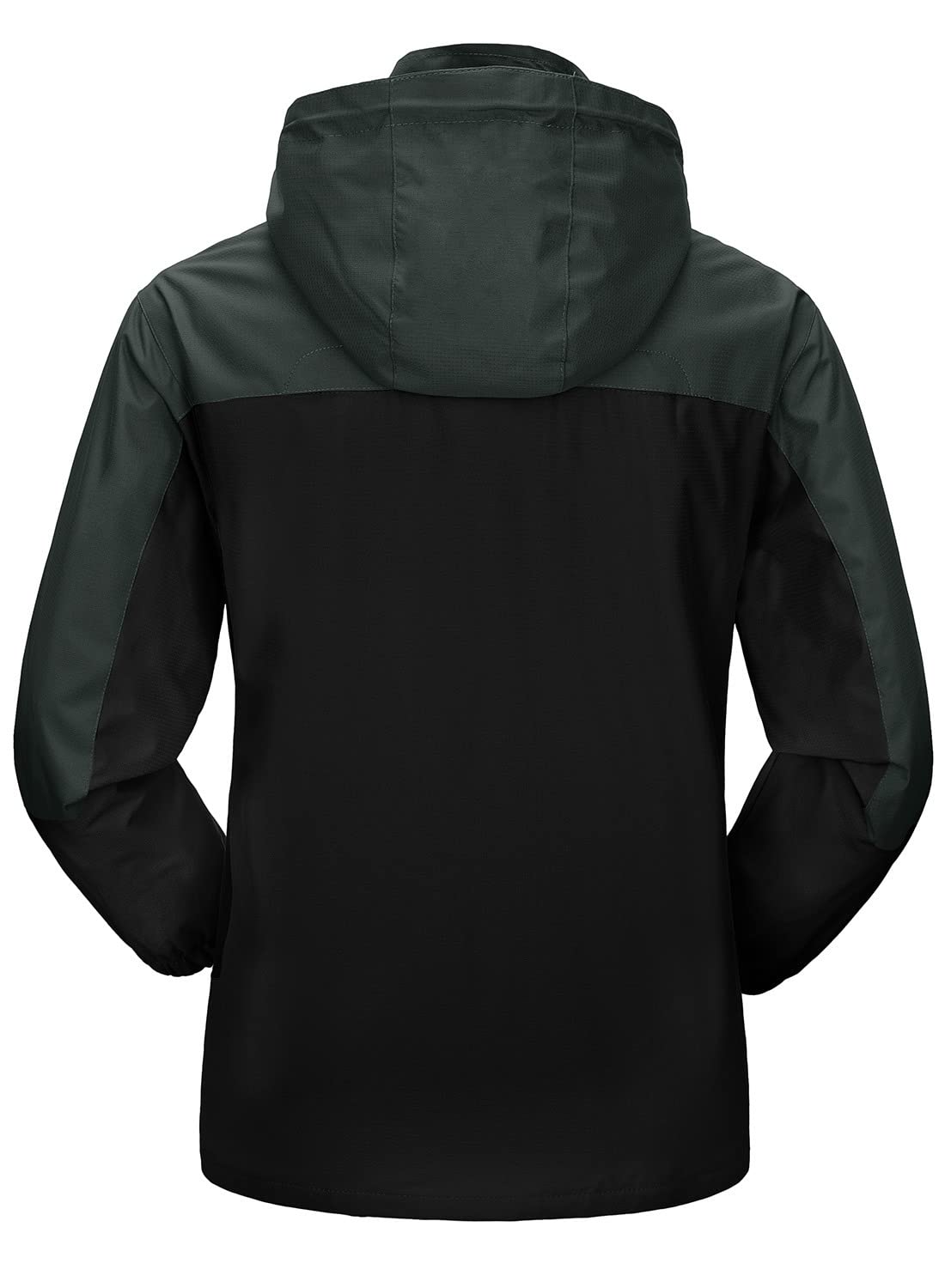 YSENTO Chaqueta de senderismo para mujer, impermeable, ligera, transpirable, con capucha desmontable, 01 negro, M
