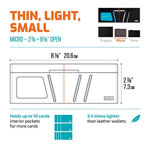 SlimFold MICRO Minimalist Front Pocket Vegan Slim Wallets for Men (RFID Blocking)3
