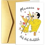 Funny Freddie Mercury Mother's Day Card, Mom Birthday Card, First Mom Card, Mama Greeting Card