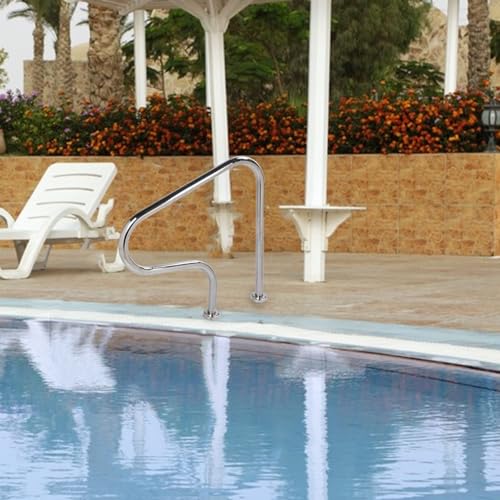 Barandal para piscina de acero inoxidable 83 cm miniatura 2