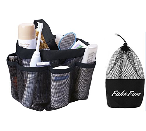 Greenery Quick Drying Oxford 8 Pockets Hanging Mesh Shower Caddy Organizer Toiletry Tote