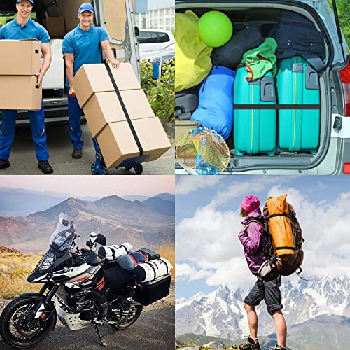 RIO-Direct-Ratchet-Tie-Down-Straps-Heavy-Duty-Lashing-Straps-Adjustable-Cam-Buckle-Tensioning-Belts-for-Motorcycle-Cargo-TrucksTrailerLuggage-3M-x-25mm-Black-2-Pack