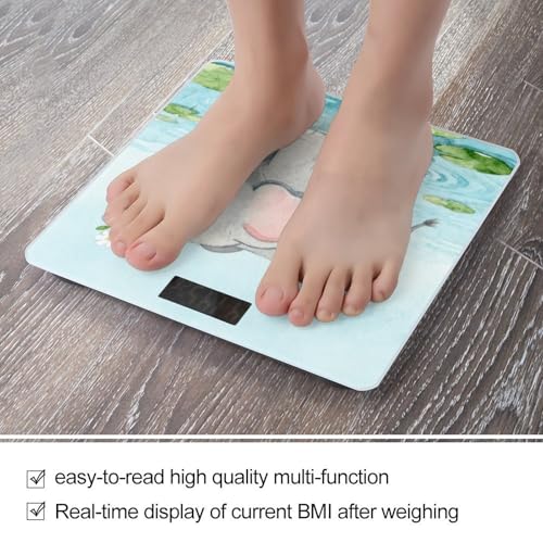 Báscula digital de baño con pantalla LCD grande miniatura 5