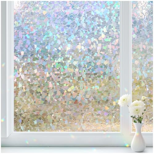 Haton Window Privacy Film, Rainbow Film, 17.5' x 78.7'