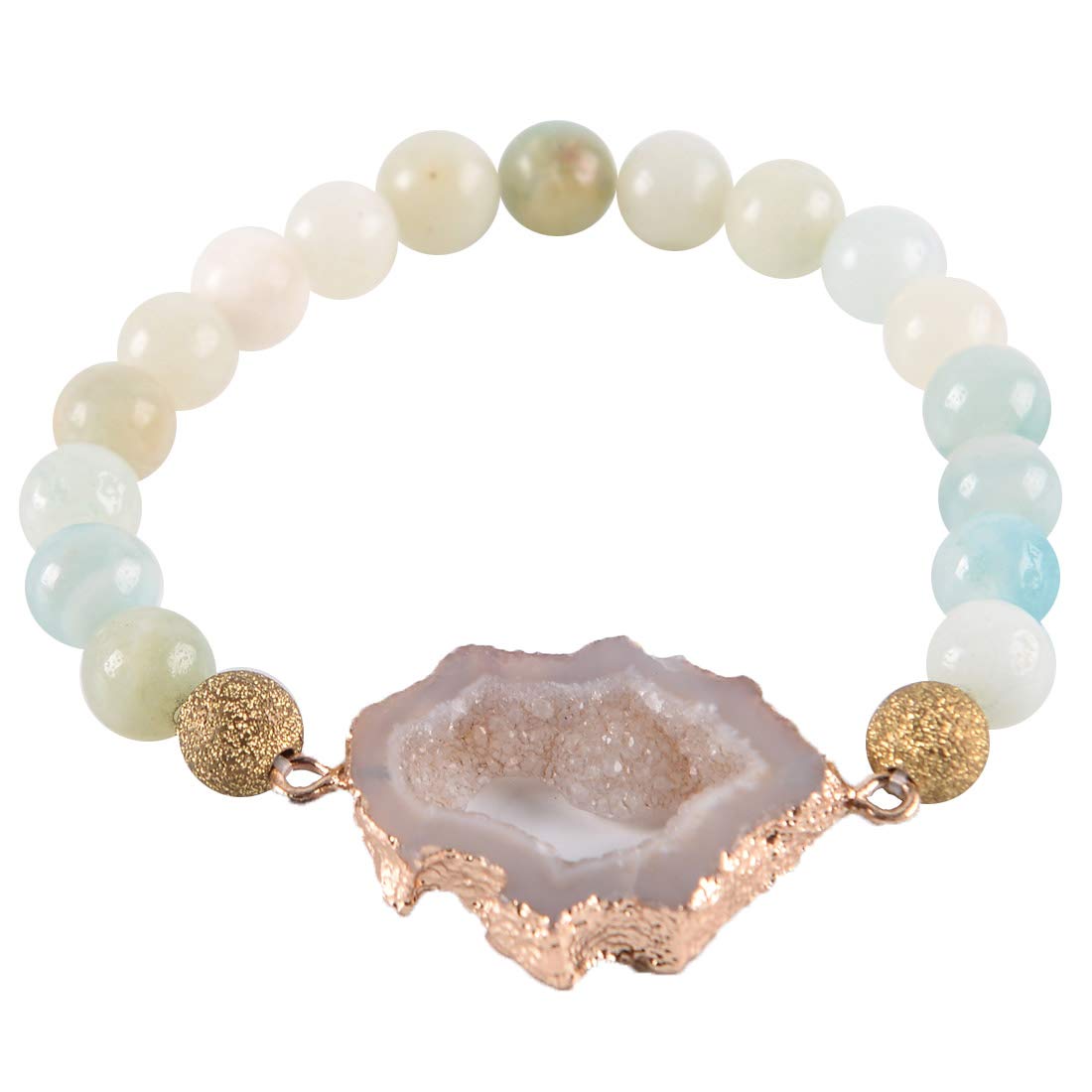 YGLINE Tree of Life Yoga Healing Stone Bracelets,Multilayer Lotus Chakra Stone Reiki Bracelet Sets,Anxiety Crystal Natural Stone,for Women Stress Relief