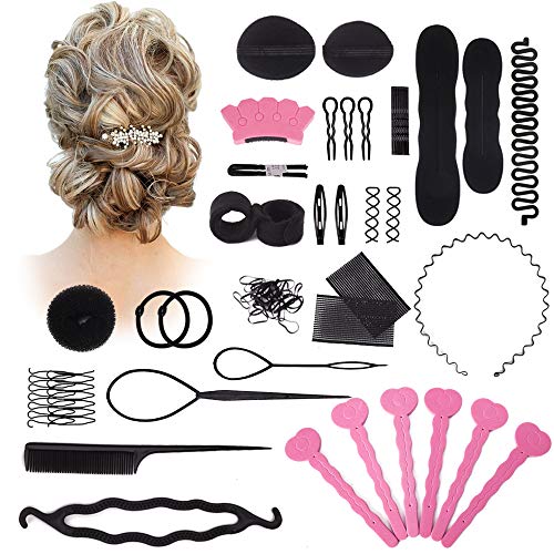 Hair Styling Set Kit, 20PCS Hair Styling Kit For Women Topsy Tail Hair