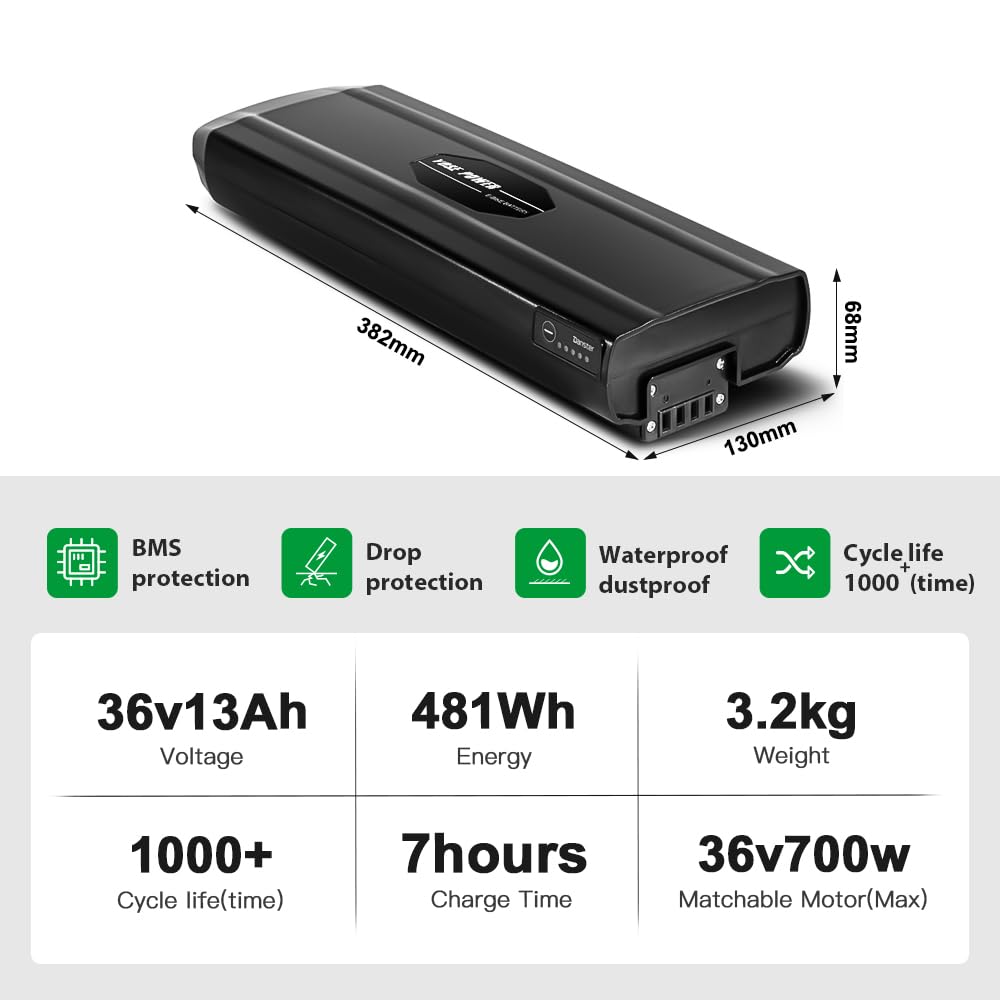 Ebike Akku 36V 13Ah Elektrofahrrad B-Eike für Phylion Fischer SFM