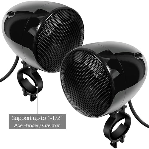Parlantes para motocicleta con amplificador y control AUX miniatura 7