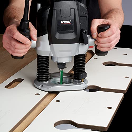 Trend 2100W 12mm Oberfräse mit variabler Geschwindigkeit 230V EU, 50mm Einstechtiefe, Oberfräse für verschiedene Fräsanwendungen, T7EK/EURO