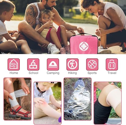 Image of 305Pcs Car First Aid Kit Refill Supplies for Business Home First Aid Emergency Kits for Office Business Compact Lovely Bag for Outdoor Activities Skating Boating