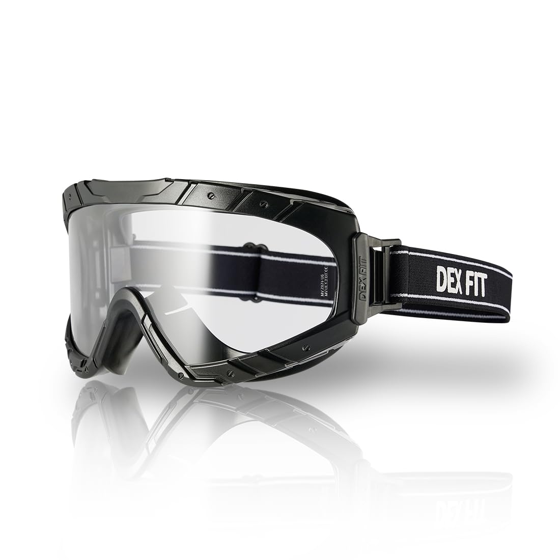 DEX FIT SG220 Plus Safety Goggles, Long-Lasting 1-2 Year Anti-Fog Coating, Z87.1 Scratch Resistant Eye Protection, Soft OTG Fit for Construction & Lab; Clear Lens, 1 PC
