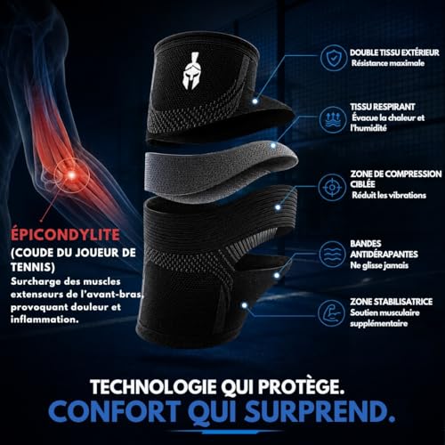 GLADIATOR PADEL - PADEL Coudière Manchon Bras Compression, Taille L, Unisex – vue 3