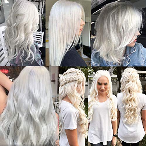 Temporary Hair Wax Color White - Instant Hair Dye Wax, Natural Hair Pomades Hairstyle Cream For Men Women Party, Festival, Cosplay & Halloween Christmas 120Ml #TOP5