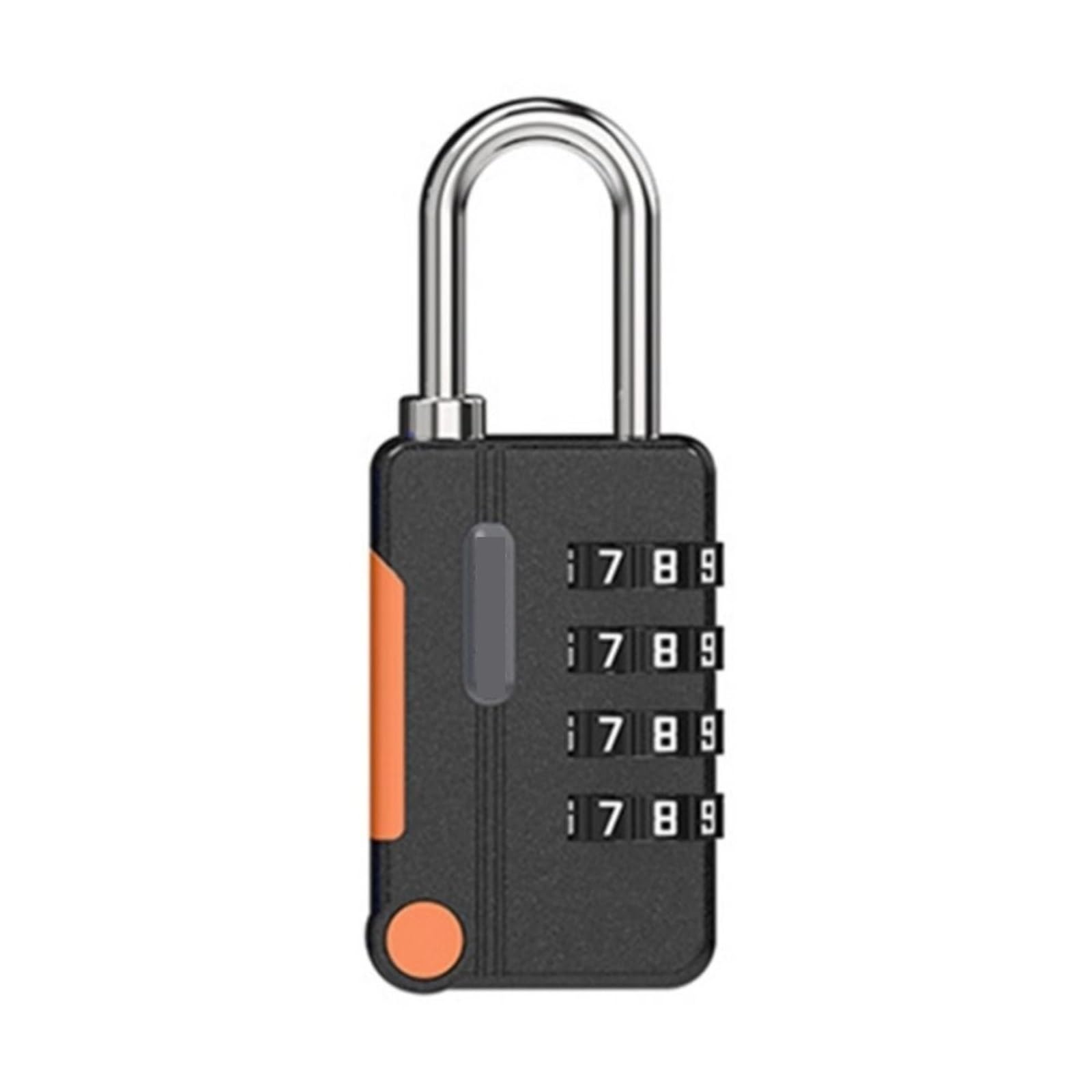 Lock Luggage 4 Digit Combination Lock Safely Code Lock Travel Luggage Suitcase Lockers Zinc Alloy Padlock(A Black)