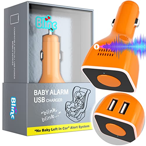 Image of Electron Beast Dual USB Car Charger Quick Charge for iPhone Android and More with Baby Car Alarm System Real Voice & Light Reminder When Engine On or Off