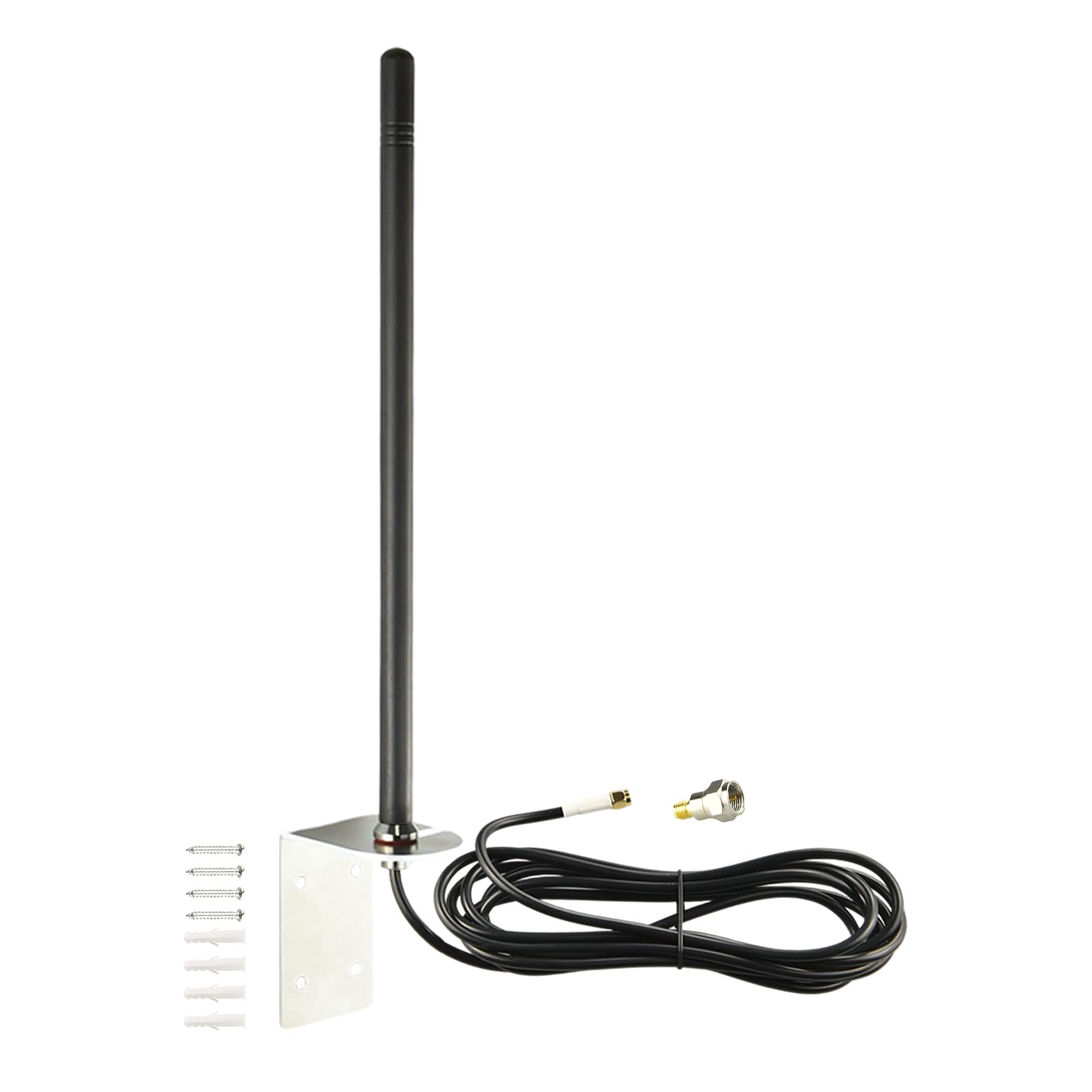 BOOBIRE Antenna 433 MHz con supporto a parete, cavo coassiale RG58U da 3 m, connettore SMA da 3 dBi, antenna omnidirezionale ad alto guadagno per apri/porta garage/ricevitore/impianto di allarme