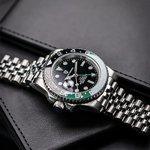 Image of Men Watch Pagani Design GMT Watches for Men Automatic 40MM Date 100M Waterproof Stainless Steel Sapphire Glass Mechanical Wristwatches PD-1662