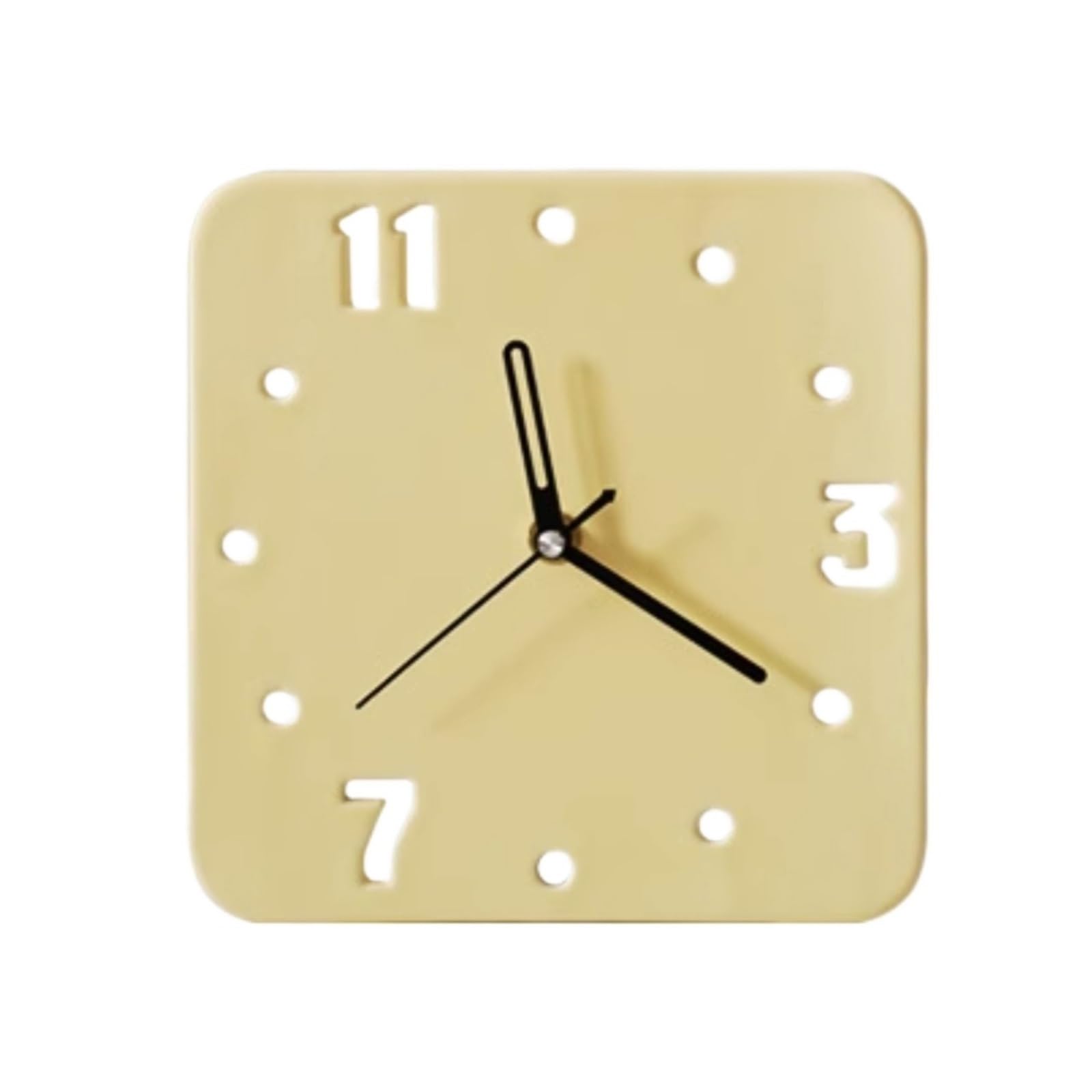DFHS46JK Wall Decor Hollow ceramic cream colored clock with silent function battery powered for living room decor