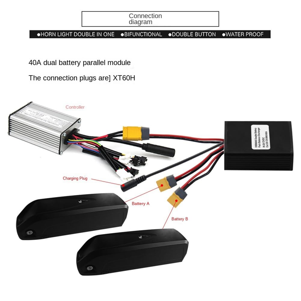 Produktbild von E-Bike Dual-Battery-Parallel-Modul 40A – Automatisches Umschalten Für Mehr Reichweite