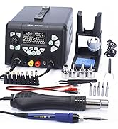 YIHUA 853D 5A-II 3-IN-1 Station de soudage fer à souder Pistolet à air chaud Station de reprise D...