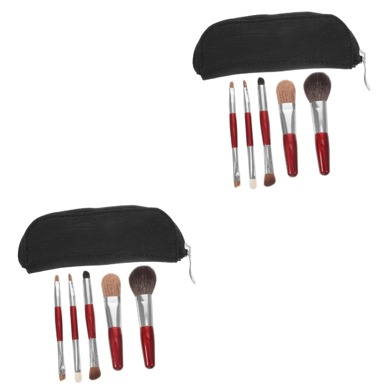 Didiseaon 2 Juegos Brocha De Maquillaje Con Bolsa Suministros De Maquillaje Para Mujeres Cepillo De Cosméticos Traje De Niñas Brocha Para Rubor Maquillaje Sombra Tubo De Aluminio