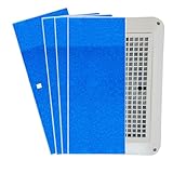 6インチ x 14インチ RV ACフィルター エアフィルターユニット Coleman Mach エアコン対応 - 4パック交換用RVフィルターMerv 6 ACユニット、キャンパーモーターホームグリルベント用センタースクエアホール付き、ブルー