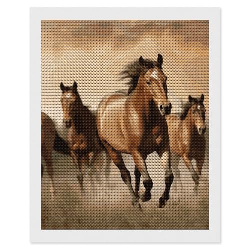Peinture diamant chevaux kit complet cadeau idéal pour passionnés de DIY