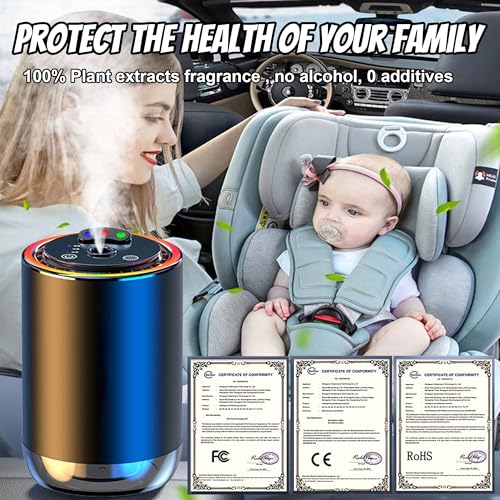 Image of Smart Car Air Freshener, Car Air Freshener Diffuser with 3 Color Starry Sky Projection, Cars Scent Diffuser with RGB Music Syncing Light, 3 Mode Adjustable, Auto On /Off Cars Diffuser, 50ml Cologne